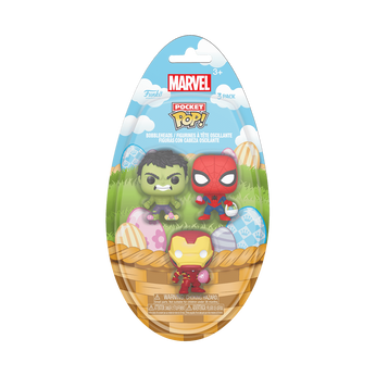 Pocket Pop! Easter Hulk, Spider-Man, Iron Man 3-Pack, Image 1