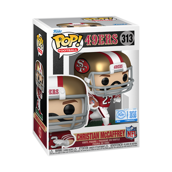 Pop! Christian McCaffrey (Red & White Uniform), Image 2