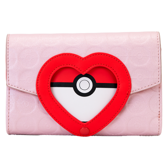 Pok&eacute;mon Exclusive I Choose You Hearts Flap Zip Around Wallet, Image 1
