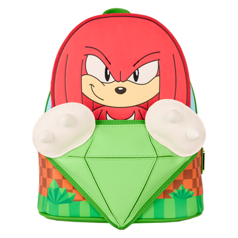 Sonic The Hedgehog Limited Edition Knuckles Emerald Glitter Mini Backpack, Image 1