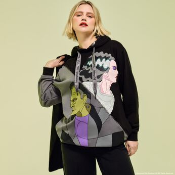 Universal Monsters The Bride Of Frankenstein Unisex Hoodie LFlifestyle1 view 2