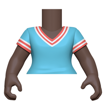 BAP- FM - SK4 - Torso - BU/RD V-Neck Shirt, Image 1