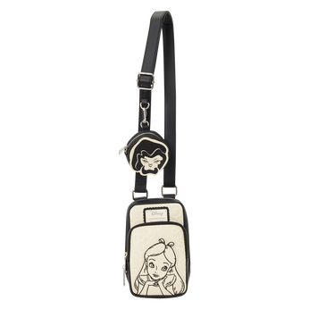 Alice in Wonderland Cell Phone Sling Crossbody Bag with Coin Bag, , hi-res view 1