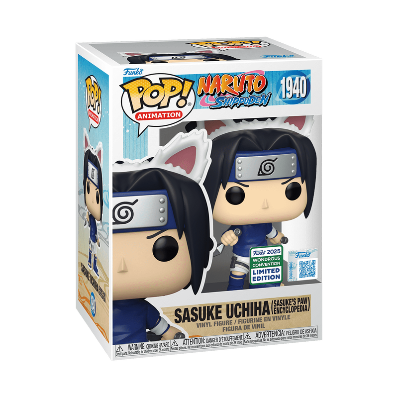 Pop! Sasuke Uchiha (Sasuke's Paw Encyclopedia) with Pop! Protector, , hi-res view 2
