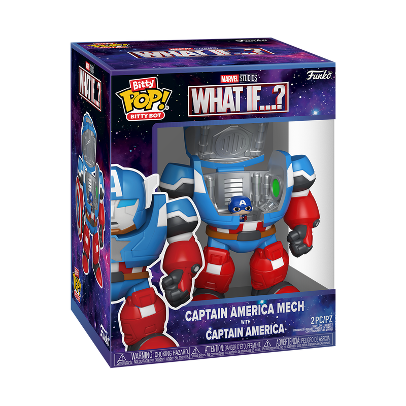 Bitty Pop! Bitty Bot Captain America Mech with Captain America, , hi-res view 2