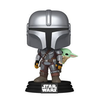 Pop! The Mandalorian with Grogu (On Back), Image 1