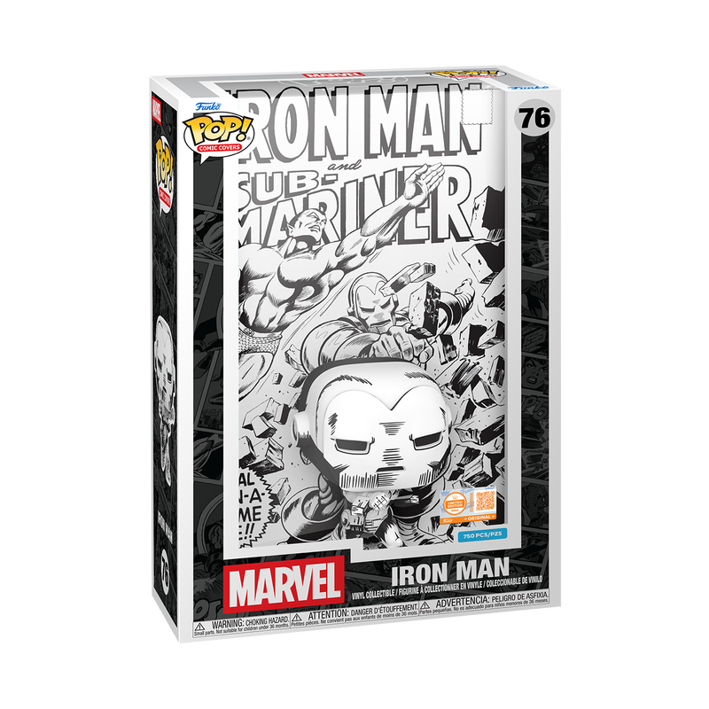 Pop! Comic Covers Iron Man #1 (Black & White), , hi-res view 3