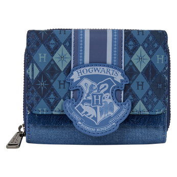 Harry Potter Hogwarts Denim Tri-fold Wallet, Image 1