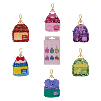 Disney Princess Exclusive Sequin Mystery Mini Backpack Keychain Charm, Image 1