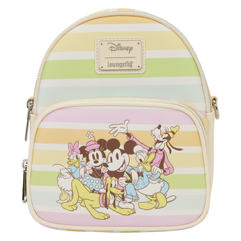 Mickey & Friends Rainbow Stripes Convertible Mini Backpack & Crossbody Bag, , hi-res view 1