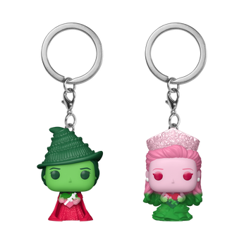 Pop! Keychain Elphaba Thropp & Glinda Upland (Ombre) 2-Pack, Image 1