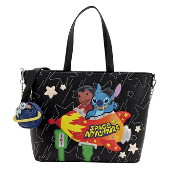 Lilo & Stitch Space Adventure Glow Tote Crossbody Bag with Coin Bag, , hi-res view 1
