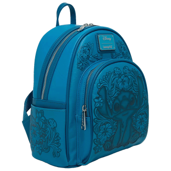 Disney Lilo & Stitch Blue Tooling Debossed Mini Backpack, , hi-res view 2