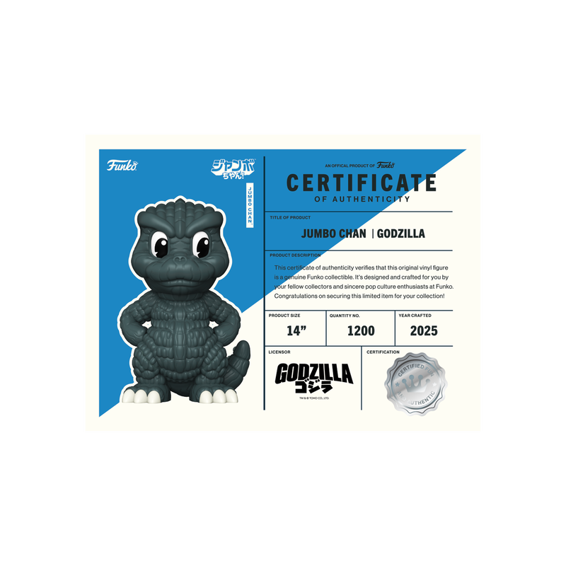 Jumbo Chan Godzilla 14'' Vinyl Collectible, , hi-res view 5