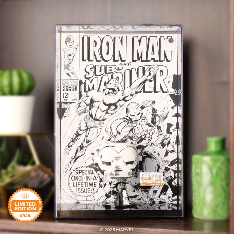 Pop! Comic Covers Iron Man #1 (Black & White), , hi-res view 1