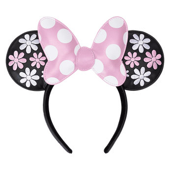 Minnie Mouse Floral Rock The Dots Ear Headband, Image 1