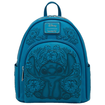 Disney Lilo & Stitch Blue Tooling Debossed Mini Backpack, , hi-res view 1