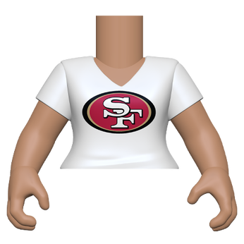 PY: Torso- FM SK3- VNeck(WH) 49ers, Image 1