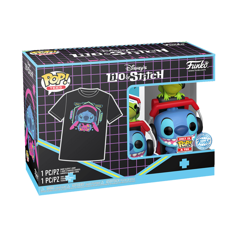Pop! & Tee Gamer Stitch With Frog, , hi-res view 2