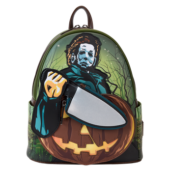 Halloween Michael Myers Pumpkin Glow Mini Backpack With Coin Bag, , hi-res view 1