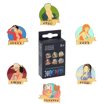 One Piece Circular Blind Box Enamel Pin, Image 1