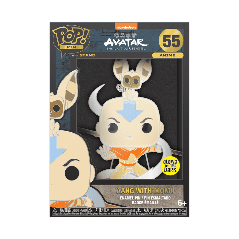 Pop! Pin Aang with Momo (Glow), , hi-res view 1