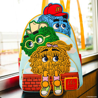 McDonald's Vintage Fry Kids Triple Pocket Mini Backpack, Image 2