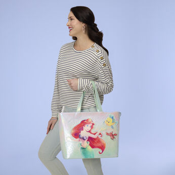 The Little Mermaid Ariel, Flounder, & Sebastian Tote Bag with Coin Bag, Image 2