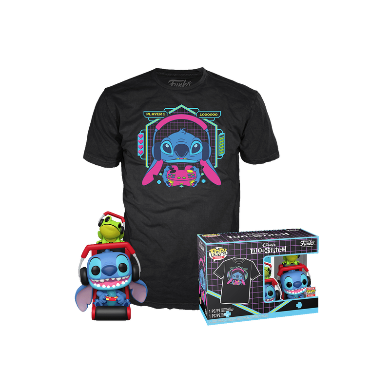 Pop! & Tee Gamer Stitch With Frog, , hi-res view 1