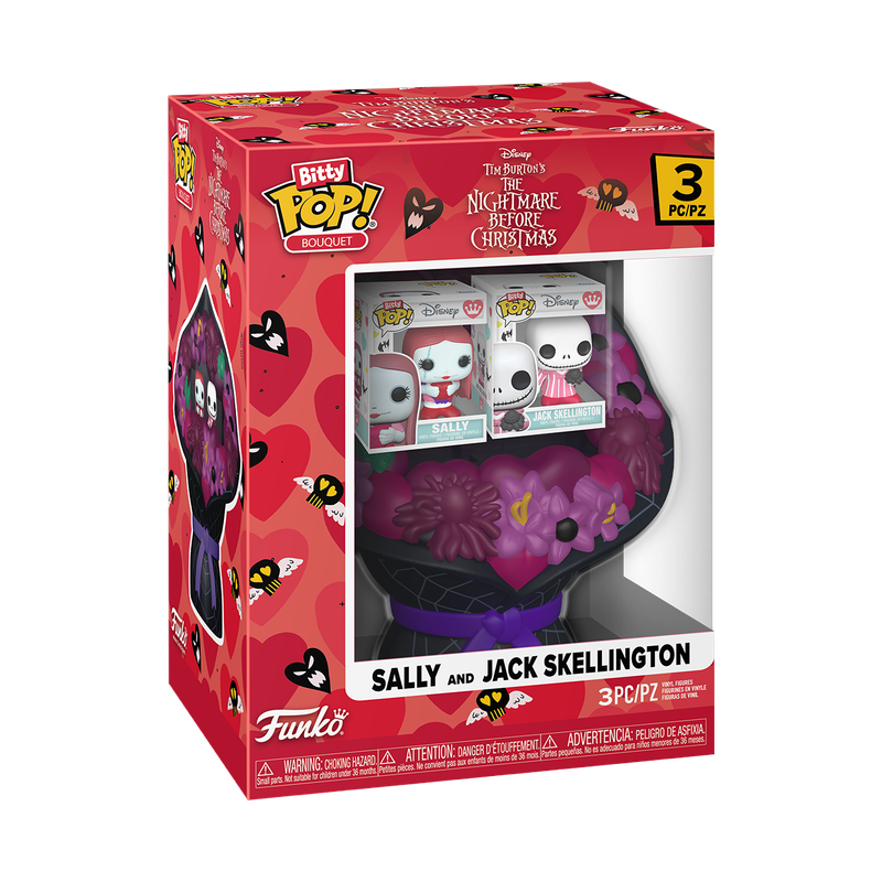Bitty Pop! Bouquet Sally & Jack Skellington (Valentine), , hi-res view 3