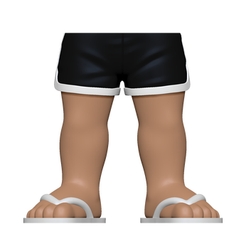 BAP- FM - SK3 - Legs - BK Shorts WH Sand, Image 1