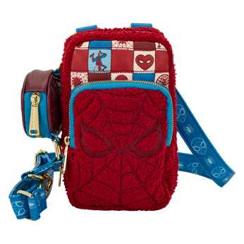 Spider-Man Sherpa Cell Phone Crossbody Bag with Coin Bag,  Spider-Man Sherpa Cell Phone Crossbody Bag with Coin Bag, Image 1
