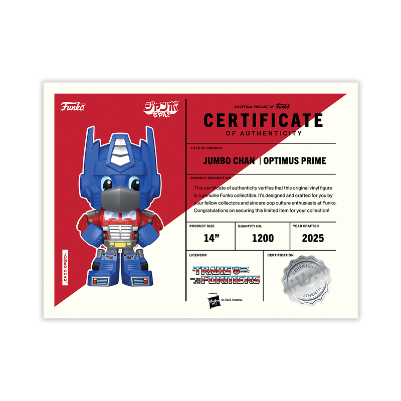 Jumbo Chan Optimus Prime 14'' Vinyl Collectible, , hi-res view 5