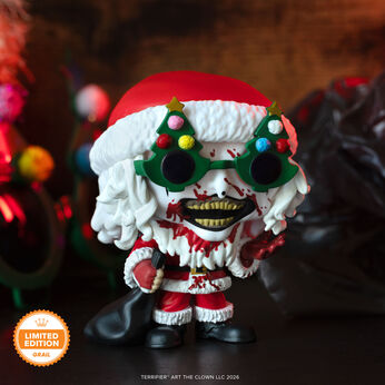 Pop! Art the Clown in Santa Suit (Bloody) with Pop! Protector, Image 1
