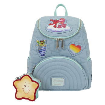 Care Bears x Sesame Street Denim Mini Backpack with Coin Bag, Image 1