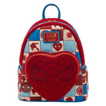 Spider-Man Sherpa Heart Mini Backpack,  Spider-Man Sherpa Heart Mini Backpack, Image 1