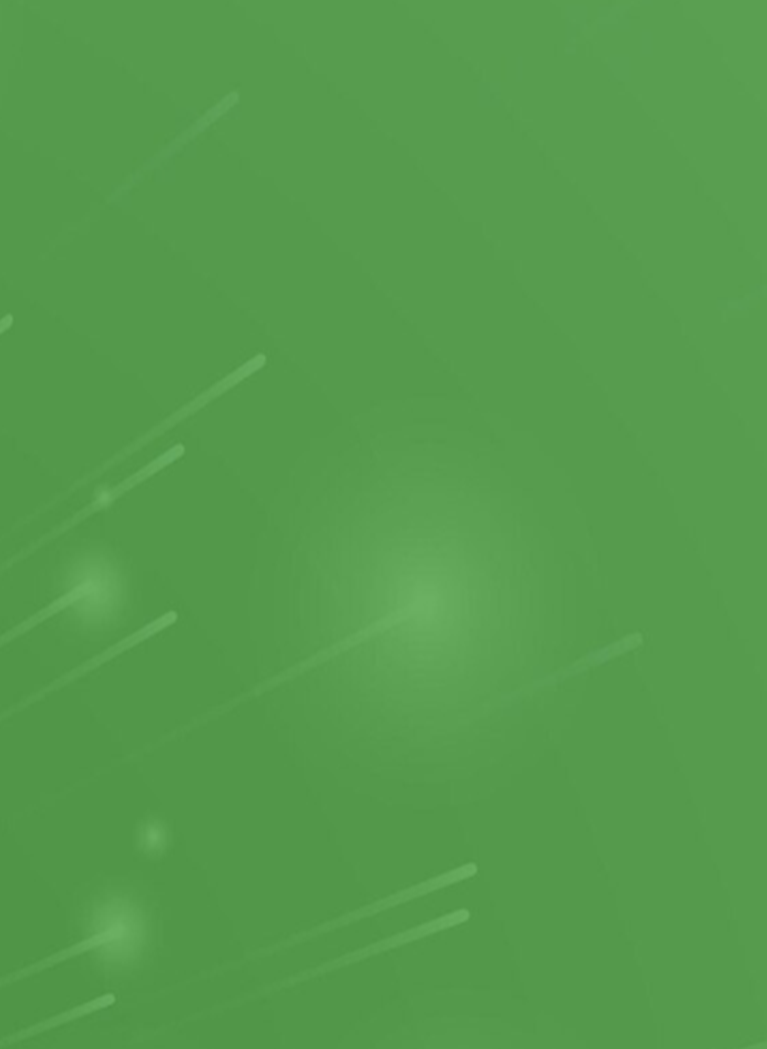 Green background with faint shooting star illustrations swooping left to right