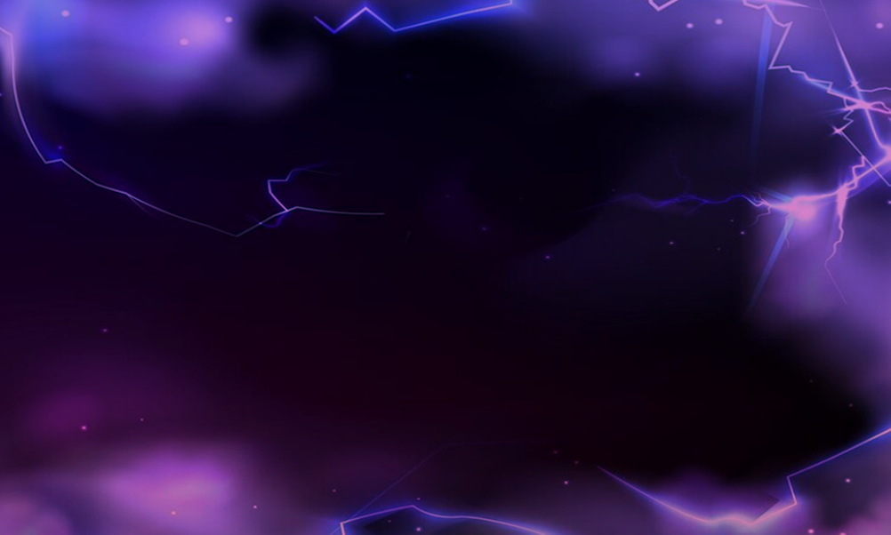 Black background with electric waves in blue and purple