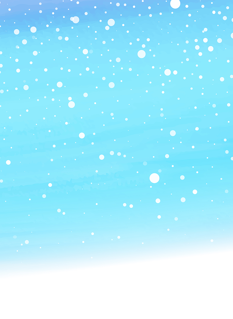 Light blue background with snowflakes