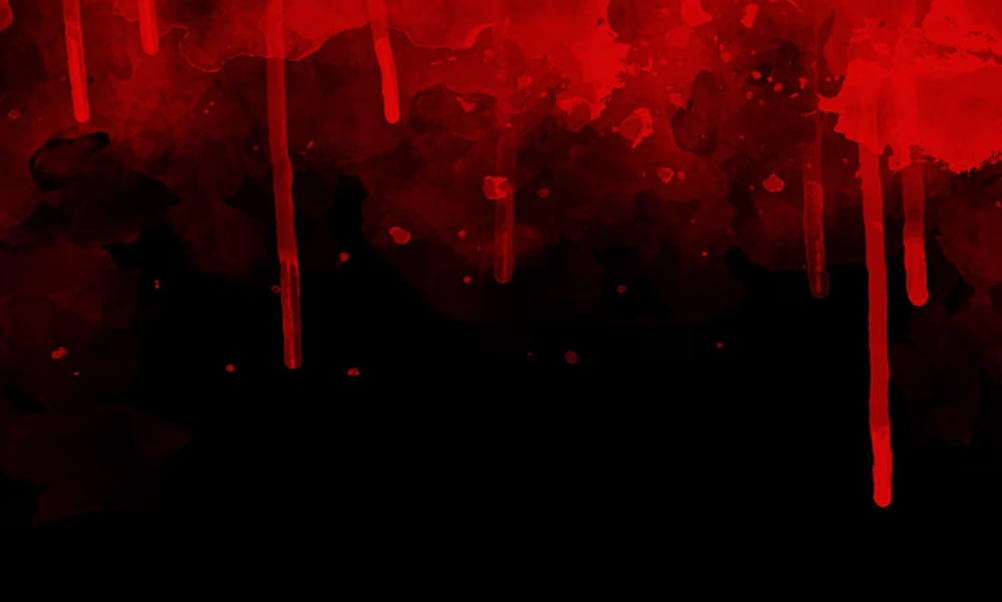 Black background with blood drips from the top