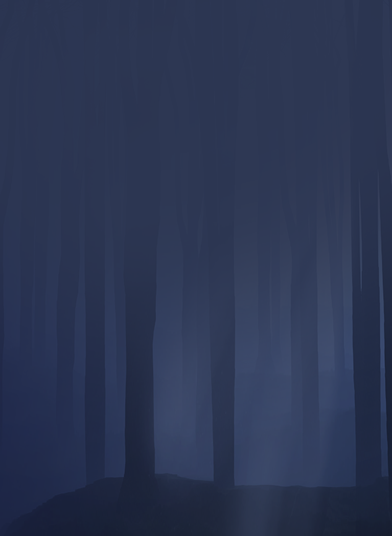 Misty blue forest background