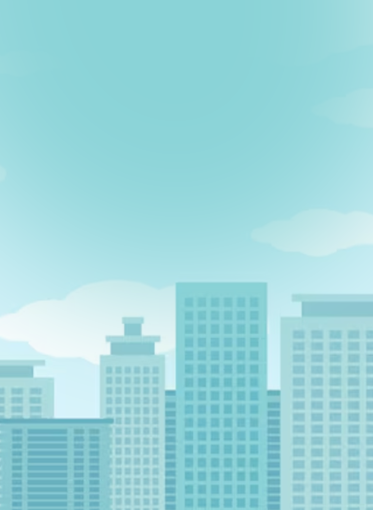 Blue citycsape illustration