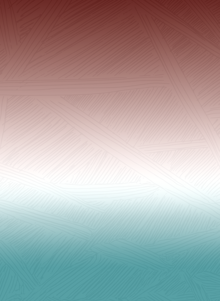 gradient maroon, white and turquoise with hatched texture