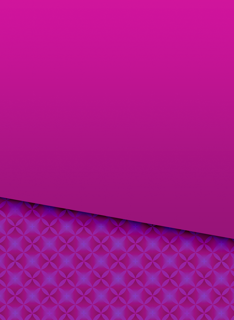 Bright pink background with diagonal flower pattern to one side