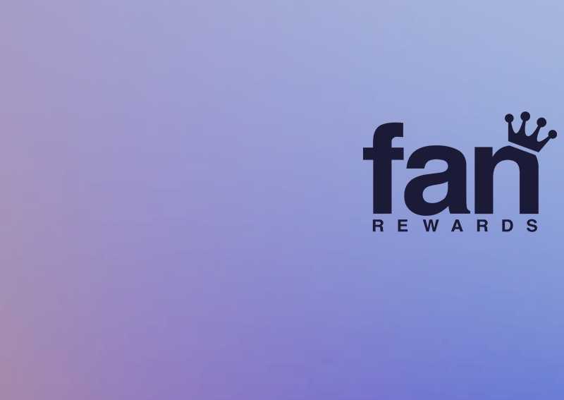 Purple Blue gradient background featuring new Funko Fan Rewards logo