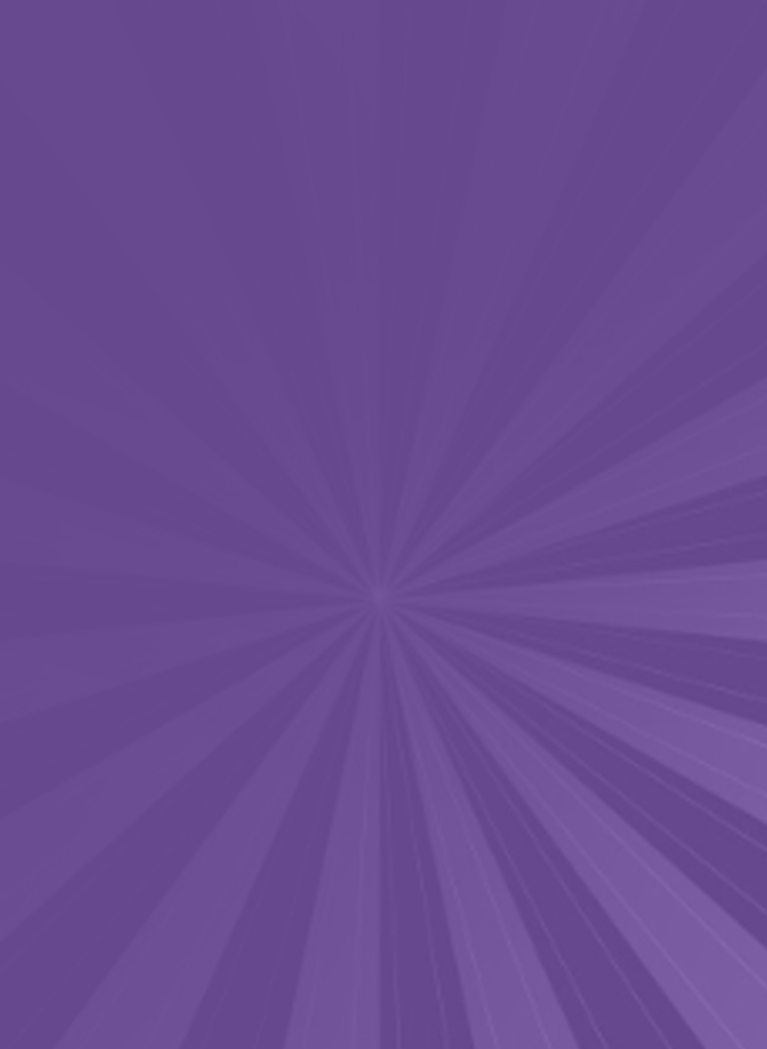 Purple background with dramatic radial burst effect and stylized anime aesthetic.