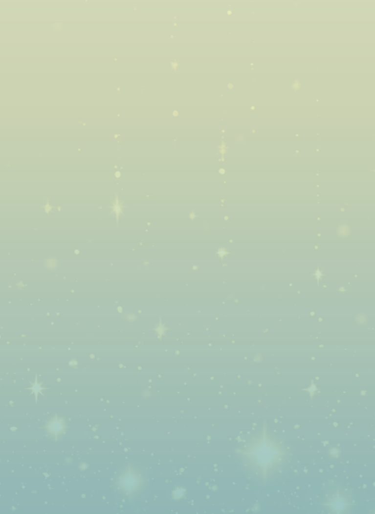 Soft pastel yellow-to-blue gradient background with sparkling stars and glowing fairy dust.