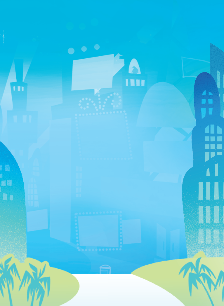 Blue tone cartoon city background