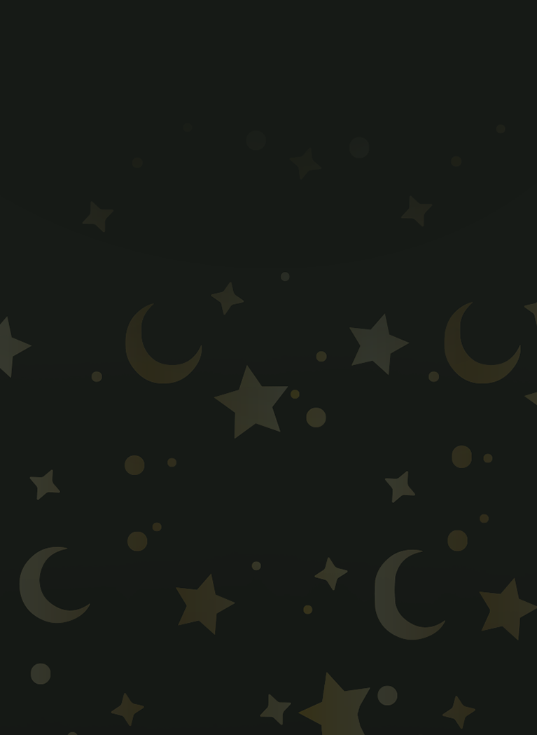 Black background with intermittent star and moon pattern faded  in the background