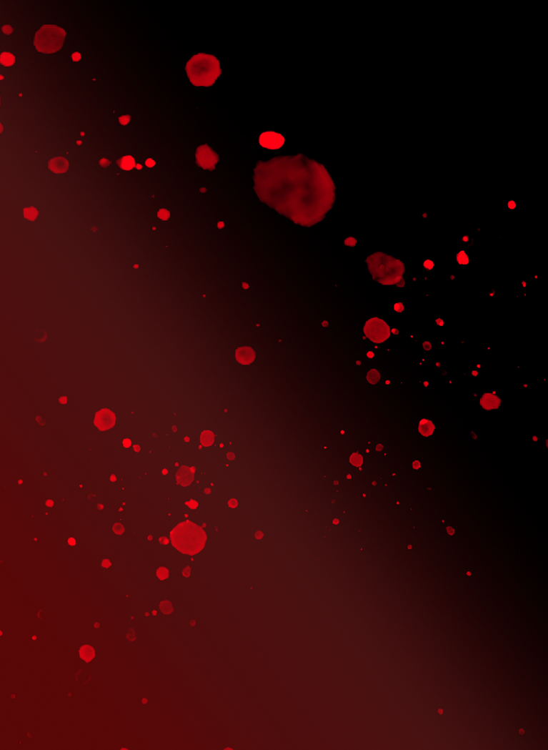 Gradient red and black background with blood spatter